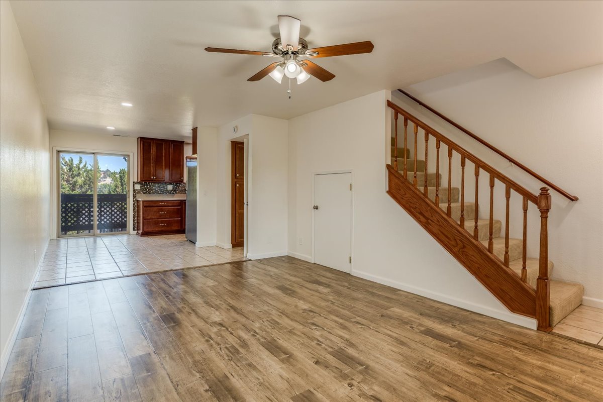 Open living and kitchen